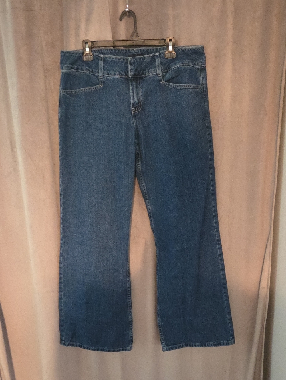 LONDONJEAN Size 16 Medium Blue Wide-Leg Women's Jeans